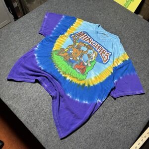 Scooby Doo Multicolor Tie-Dye Graphic Mens T-Shirt Size L Cartoon Hippie Retro